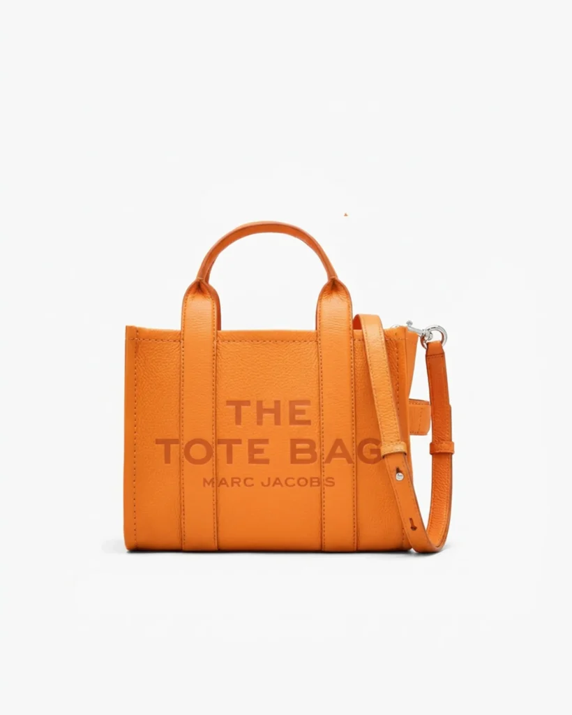 Marc Jacobs The Leather Small Tote Bag - Tangerine